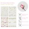 Wrapables 5D Embossed Colorful Flowers Nail Art Decal Stickers, Self Adhesive 3D Floral Design (Set of 4), Fresh Flowers
